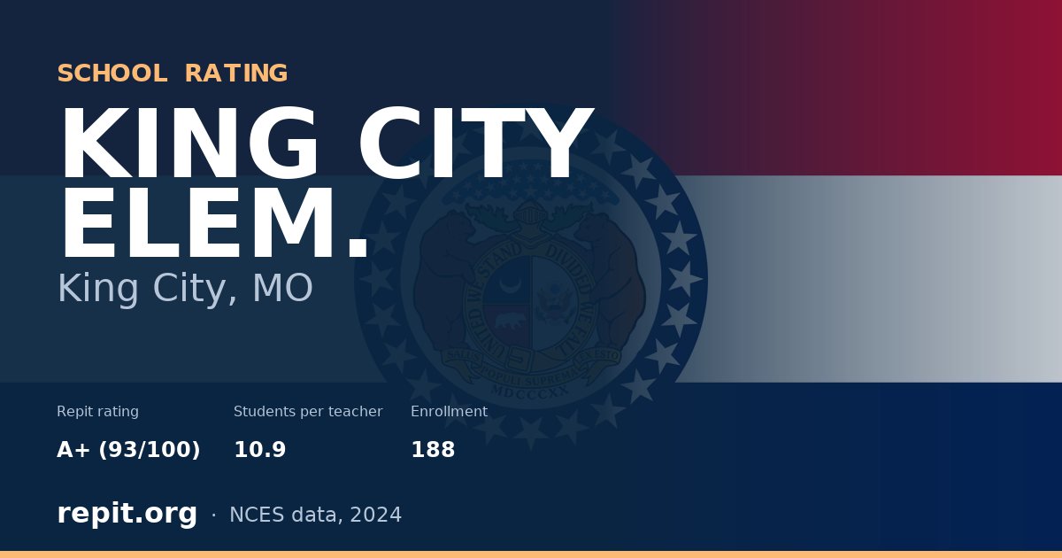 KING CITY ELEM., King City, MO — Repit school rating A+ (93/100)