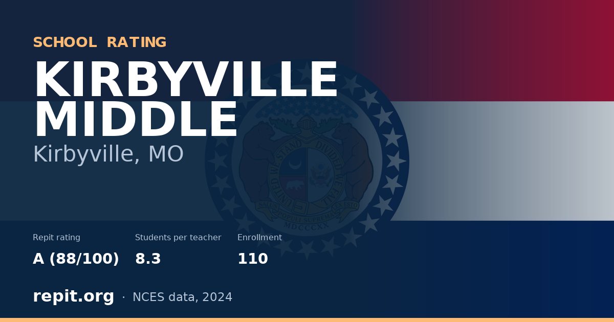 KIRBYVILLE MIDDLE, Kirbyville, MO — Repit school rating A (88/100)