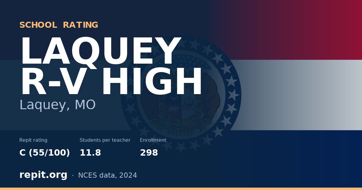 LAQUEY R-V HIGH, Laquey, MO — Repit school rating C (55/100)