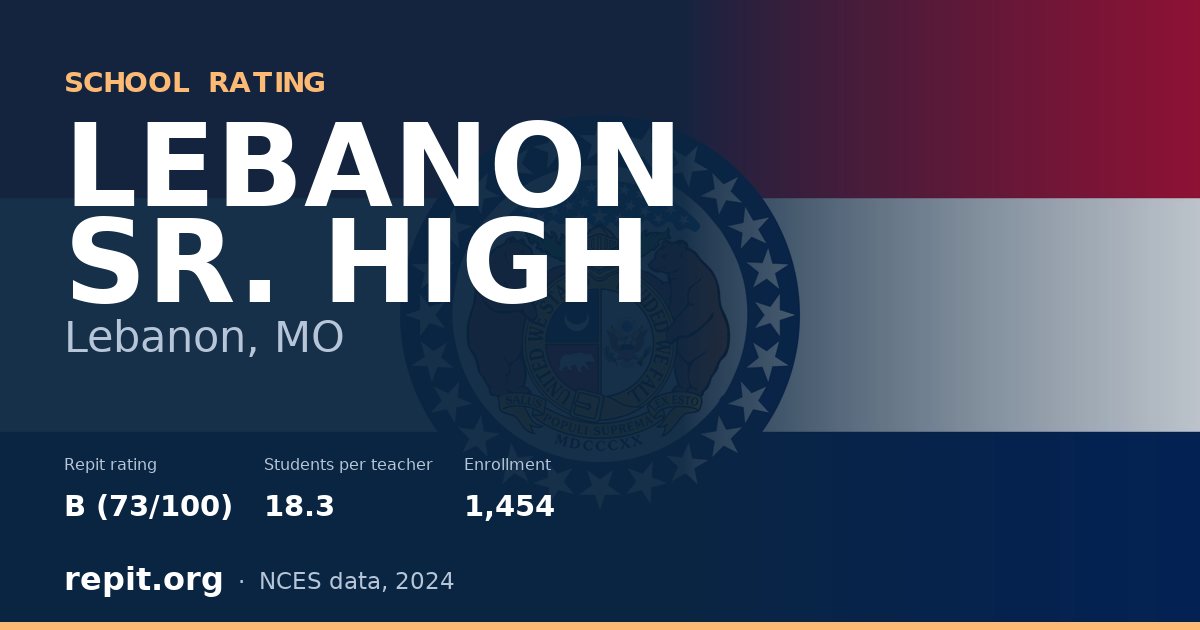 LEBANON SR. HIGH, Lebanon, MO — Repit school rating B (73/100)