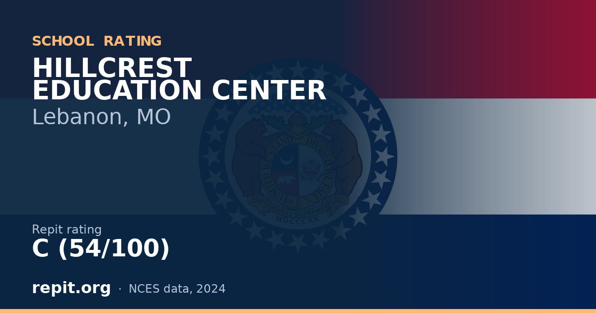 HILLCREST EDUCATION CENTER, Lebanon, MO — Repit school rating C (54/100)