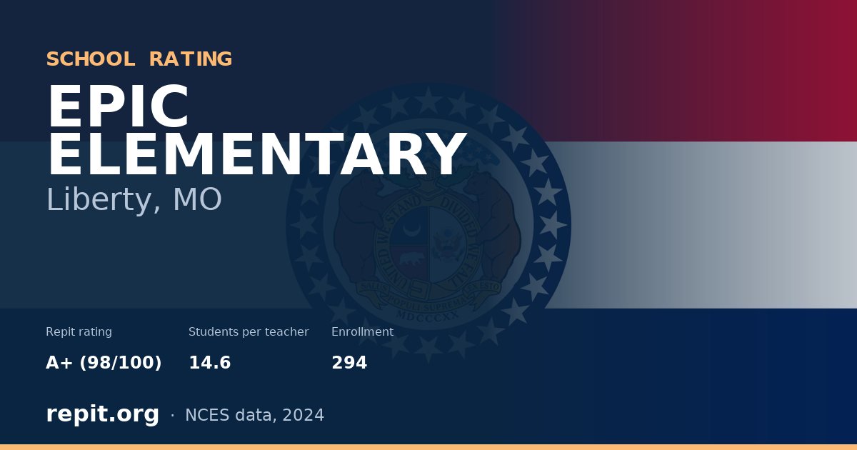 EPIC ELEMENTARY, Liberty, MO — Repit school rating A+ (98/100)