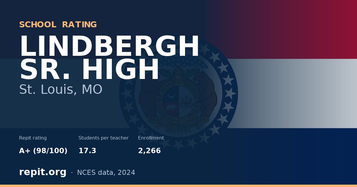 LINDBERGH SR. HIGH, St. Louis, MO — Repit school rating A+ (98/100)