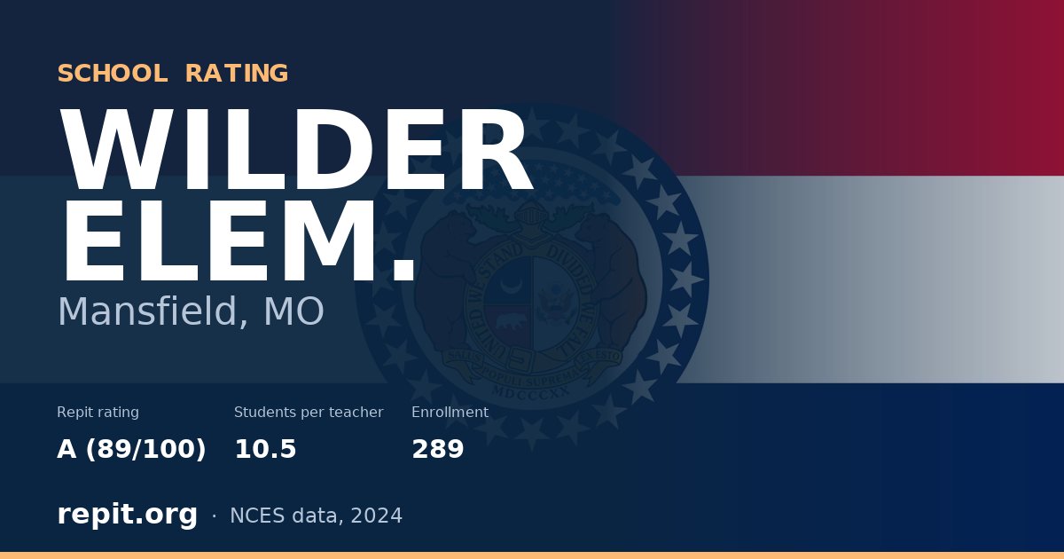 WILDER ELEM., Mansfield, MO — Repit school rating A (89/100)