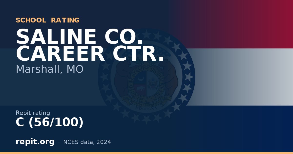 SALINE CO. CAREER CTR., Marshall, MO — Repit school rating C (56/100)