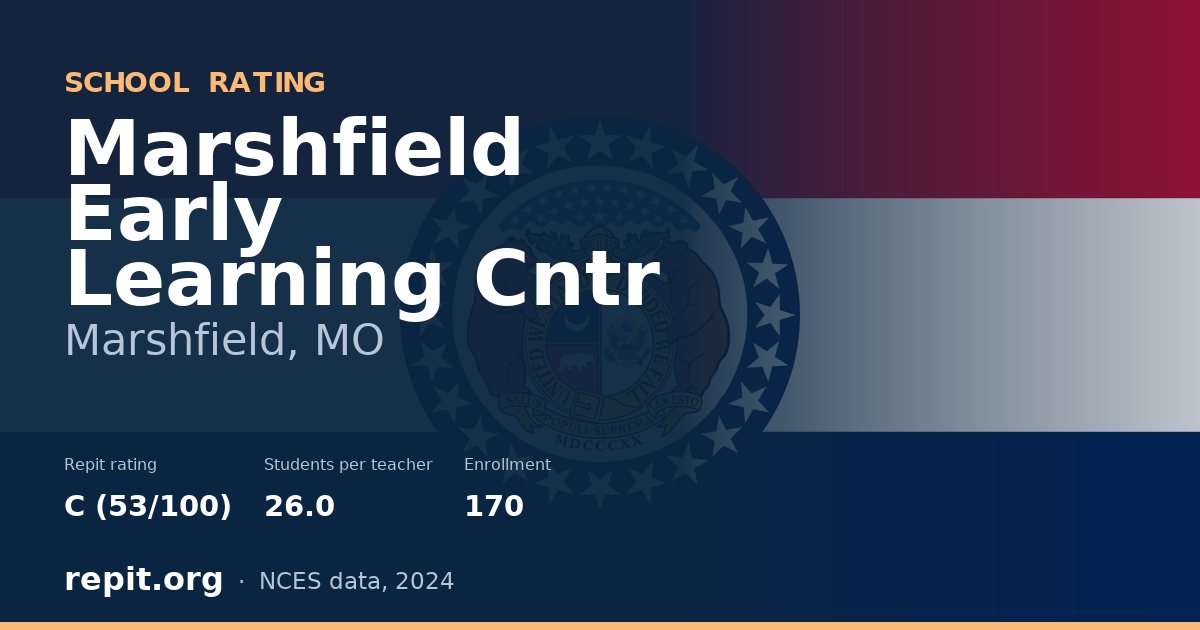 Marshfield Early Learning Cntr, Marshfield, MO — Repit school rating C (53/100)
