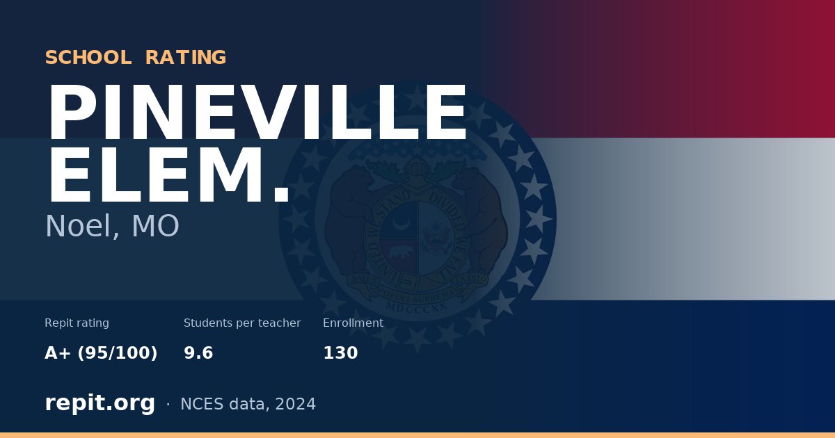 PINEVILLE ELEM., Noel, MO — Repit school rating A+ (95/100)