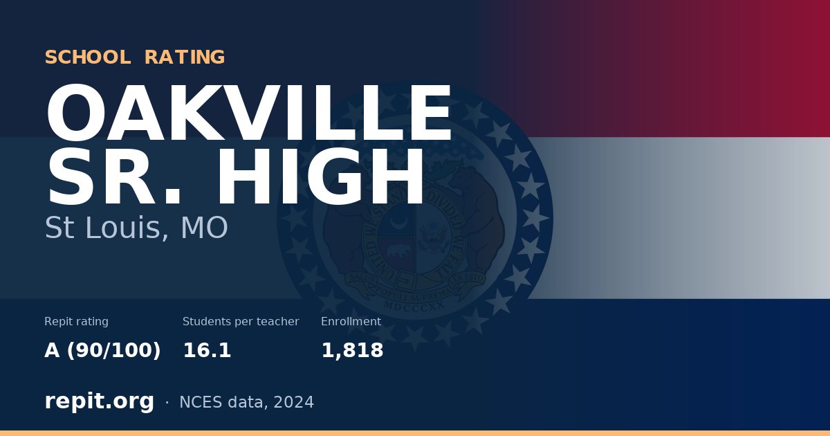 OAKVILLE SR. HIGH, St Louis, MO — Repit school rating A (90/100)