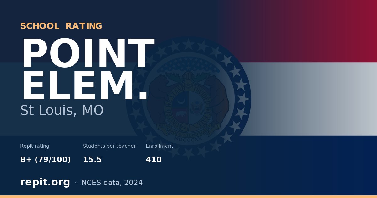 POINT ELEM., St Louis, MO — Repit school rating B+ (79/100)