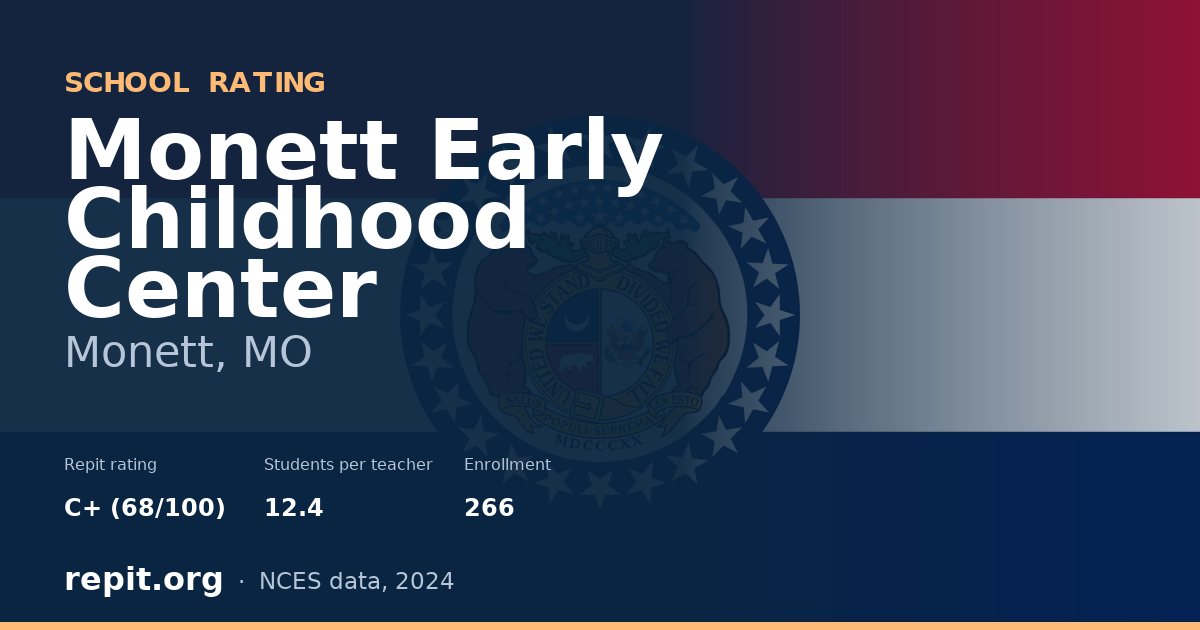 Monett Early Childhood Center, Monett, MO — Repit school rating C+ (68/100)