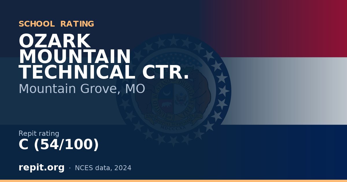 OZARK MOUNTAIN TECHNICAL CTR., Mountain Grove, MO — Repit school rating C (54/100)