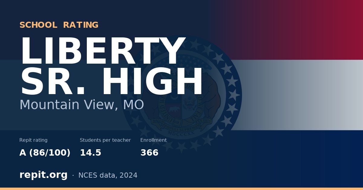 LIBERTY SR. HIGH, Mountain View, MO — Repit school rating A (86/100)