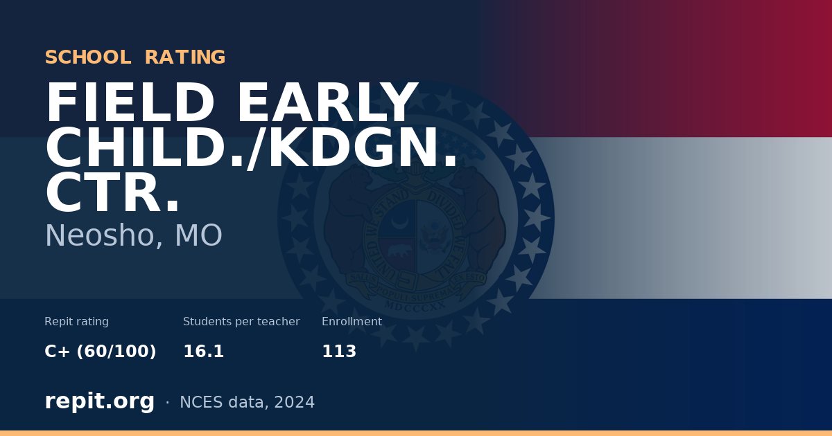 FIELD EARLY CHILD./KDGN. CTR., Neosho, MO — Repit school rating C+ (60/100)