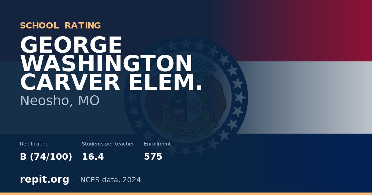 GEORGE WASHINGTON CARVER ELEM., Neosho, MO — Repit school rating B (74/100)