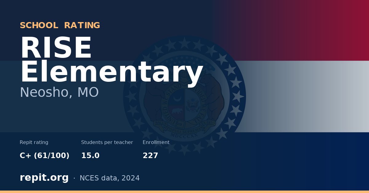 RISE Elementary, Neosho, MO — Repit school rating C+ (61/100)