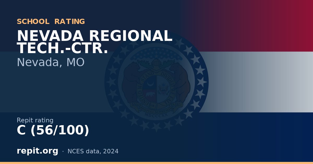 NEVADA REGIONAL TECH.-CTR., Nevada, MO — Repit school rating C (56/100)
