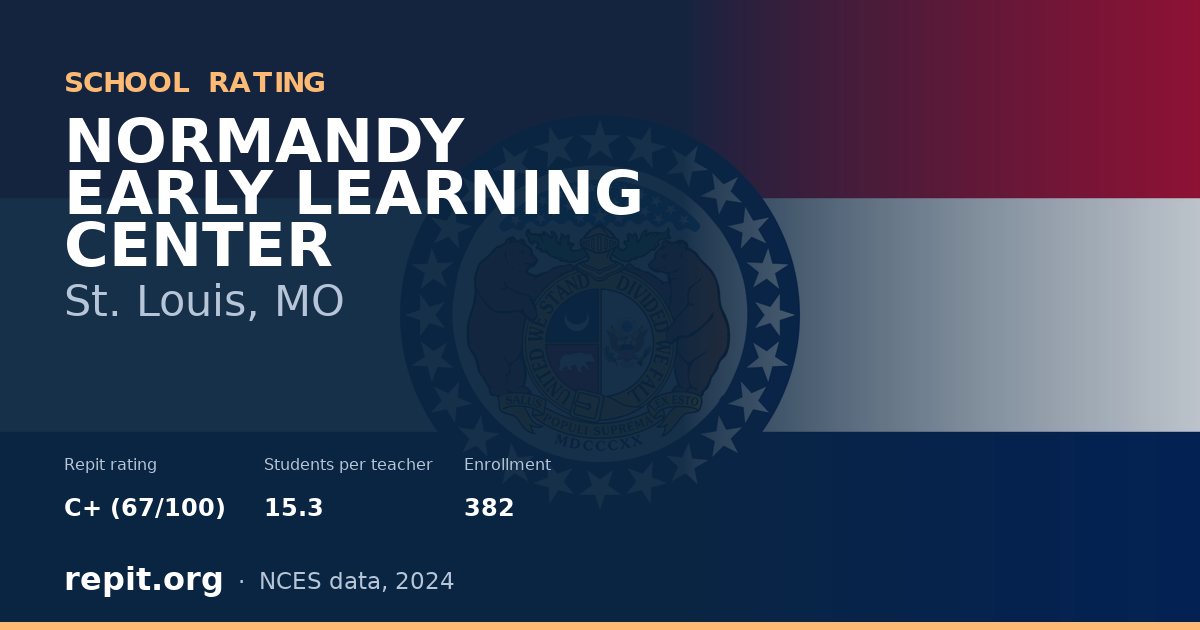 NORMANDY EARLY LEARNING CENTER, St. Louis, MO — Repit school rating C+ (67/100)