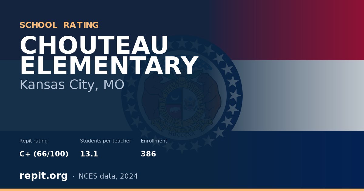 CHOUTEAU ELEMENTARY, Kansas City, MO — Repit school rating C+ (66/100)