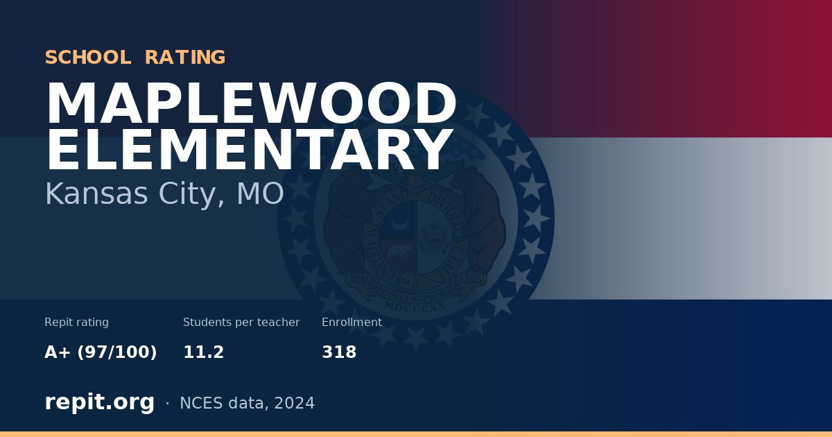 MAPLEWOOD ELEMENTARY, Kansas City, MO — Repit school rating A+ (97/100)