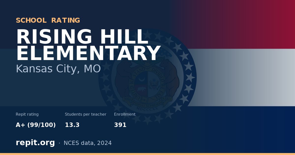 RISING HILL ELEMENTARY, Kansas City, MO — Repit school rating A+ (99/100)