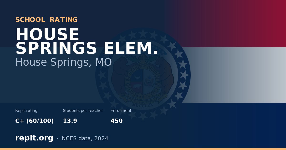 HOUSE SPRINGS ELEM., House Springs, MO — Repit school rating C+ (60/100)