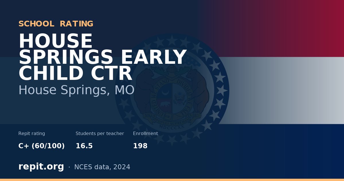 HOUSE SPRINGS EARLY CHILD CTR, House Springs, MO — Repit school rating C+ (60/100)