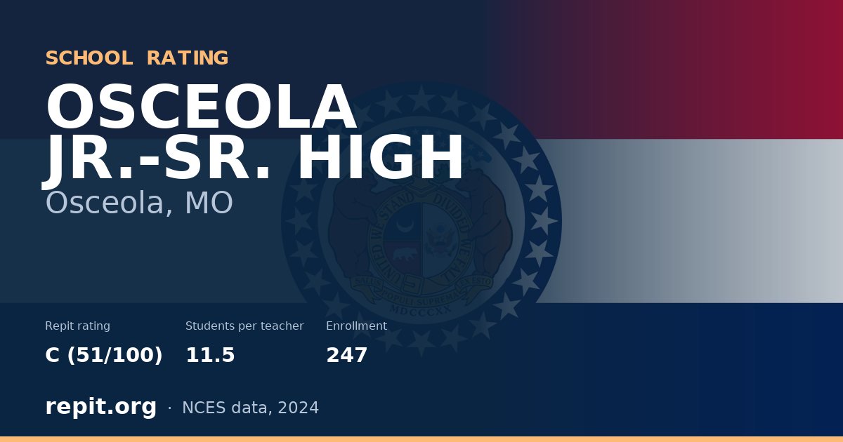 OSCEOLA JR.-SR. HIGH, Osceola, MO — Repit school rating C (51/100)