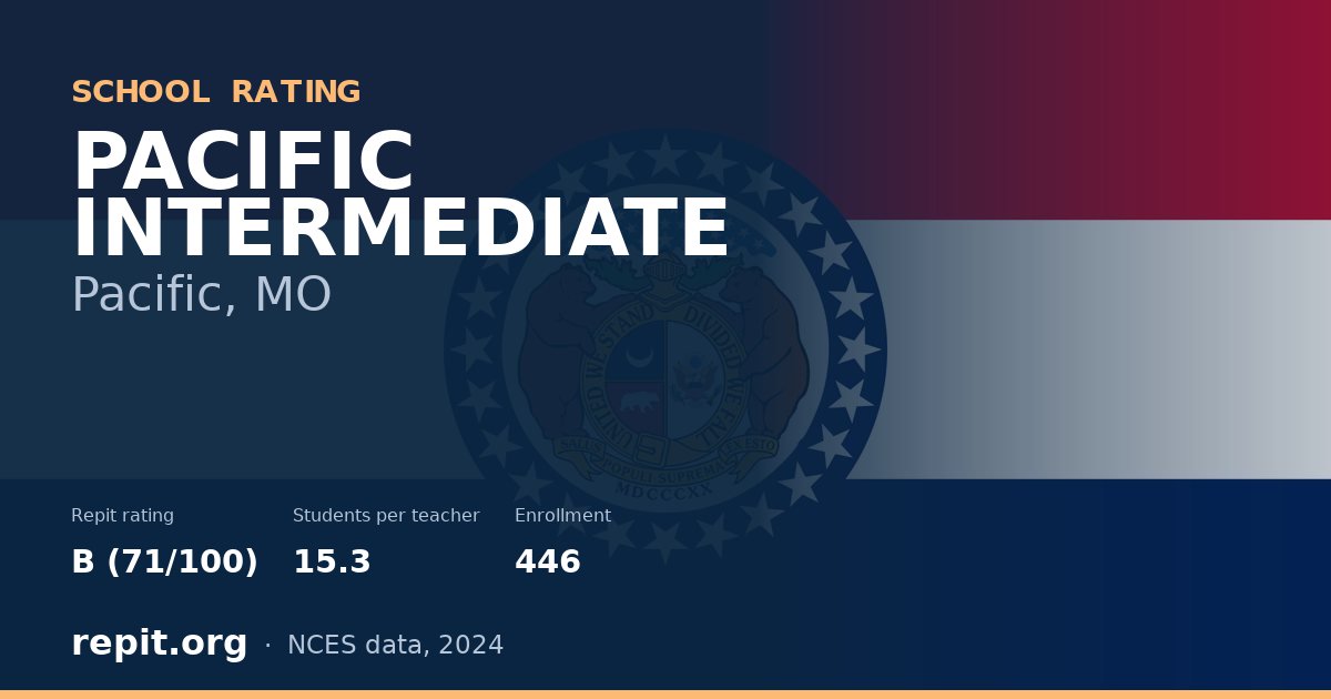PACIFIC INTERMEDIATE, Pacific, MO — Repit school rating B (71/100)