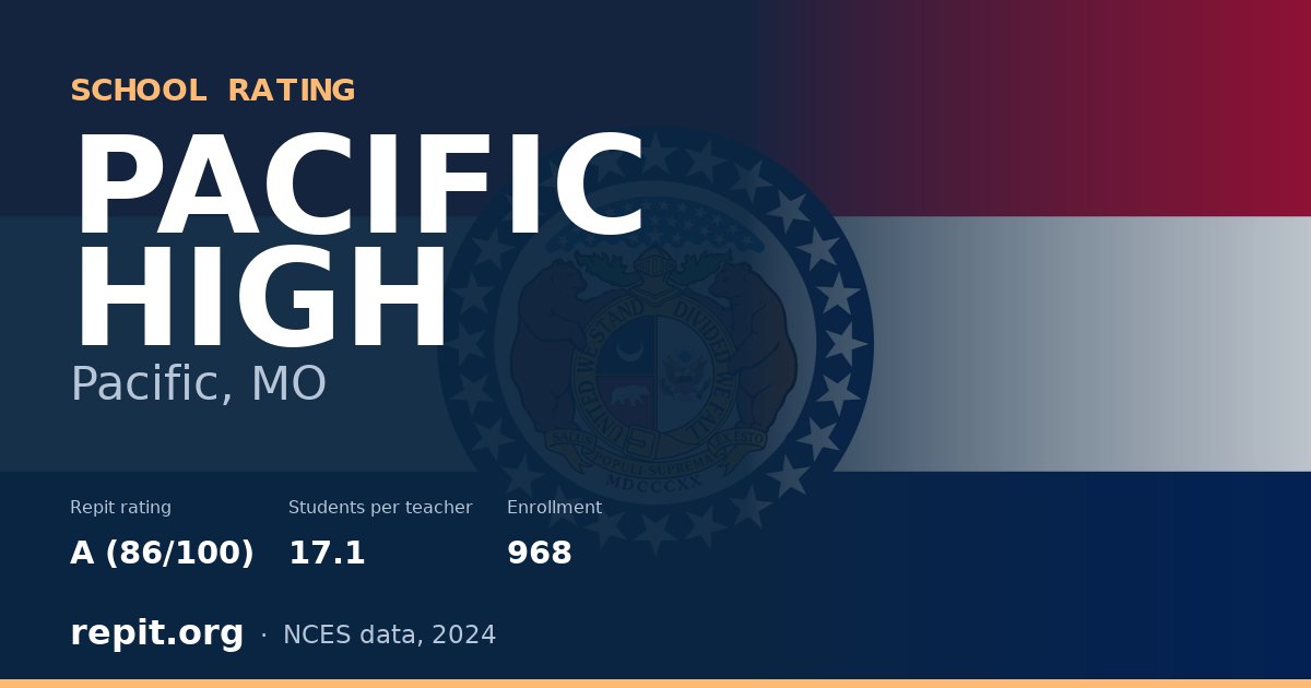 PACIFIC HIGH, Pacific, MO — Repit school rating A (86/100)