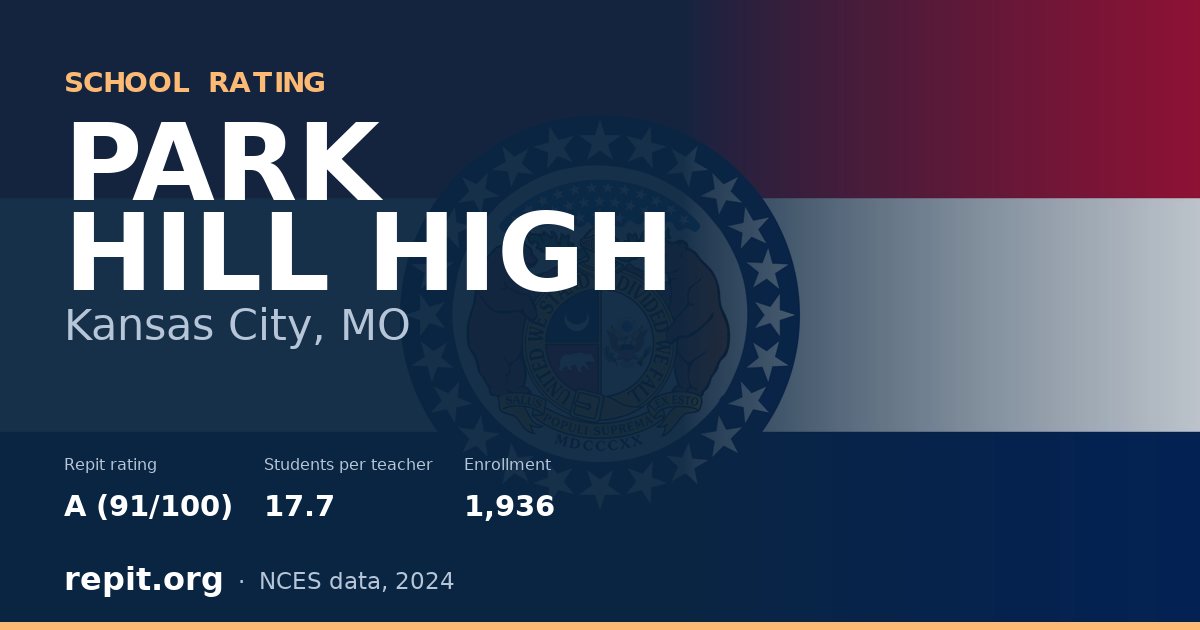 PARK HILL HIGH, Kansas City, MO — Repit school rating A (91/100)