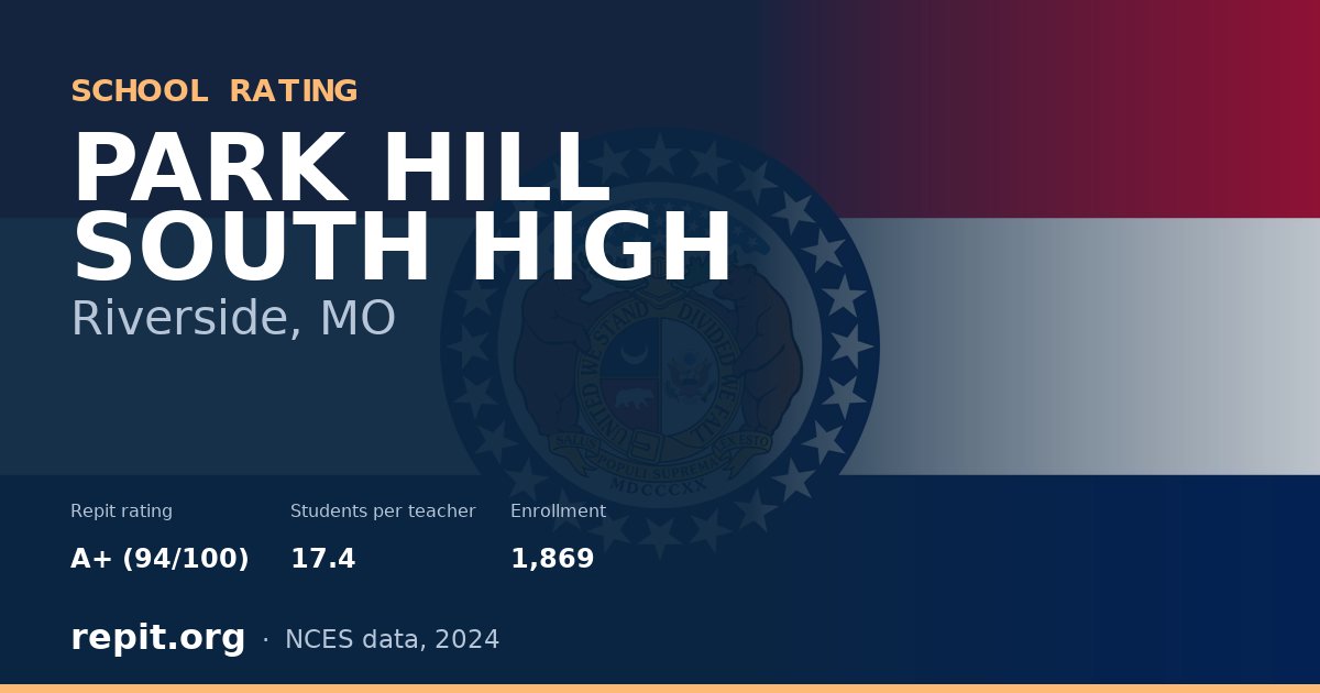 PARK HILL SOUTH HIGH, Riverside, MO — Repit school rating A+ (94/100)