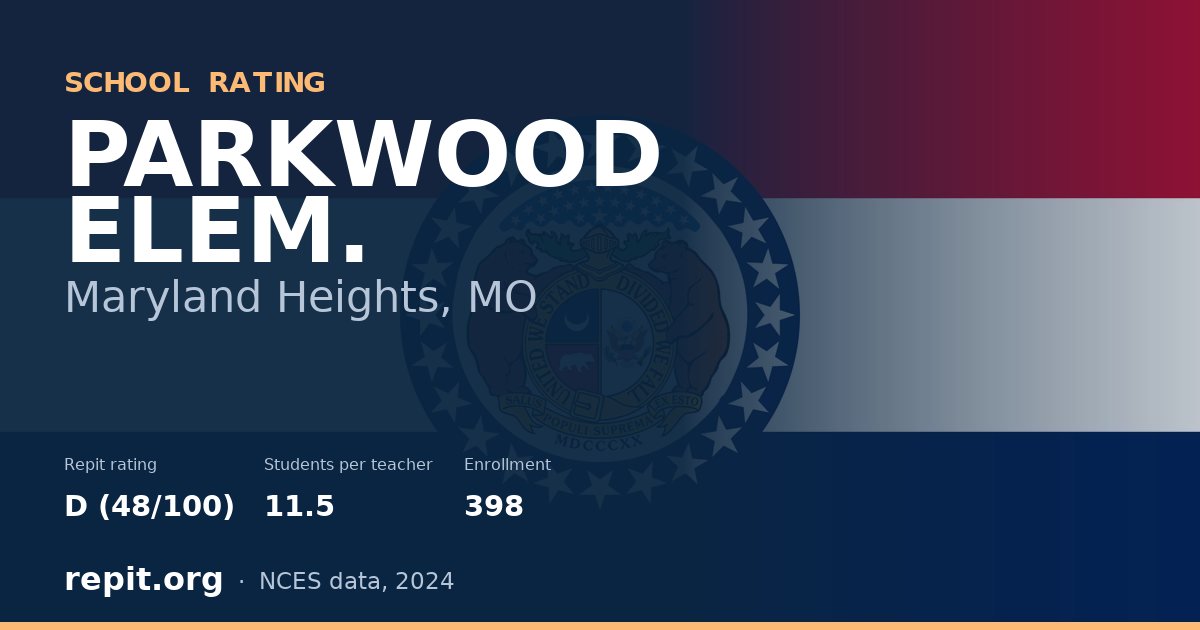PARKWOOD ELEM., Maryland Heights, MO — Repit school rating D (48/100)
