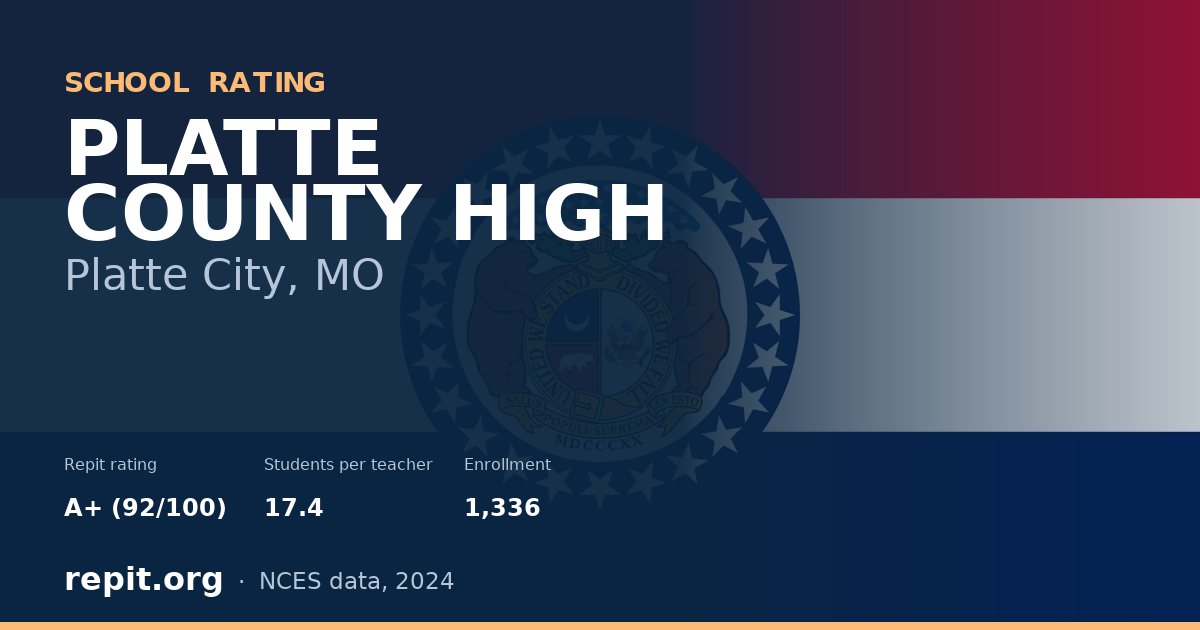 PLATTE COUNTY HIGH, Platte City, MO — Repit school rating A+ (92/100)