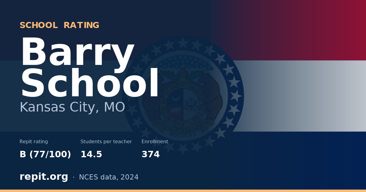 Barry School, Kansas City, MO — Repit school rating B (77/100)