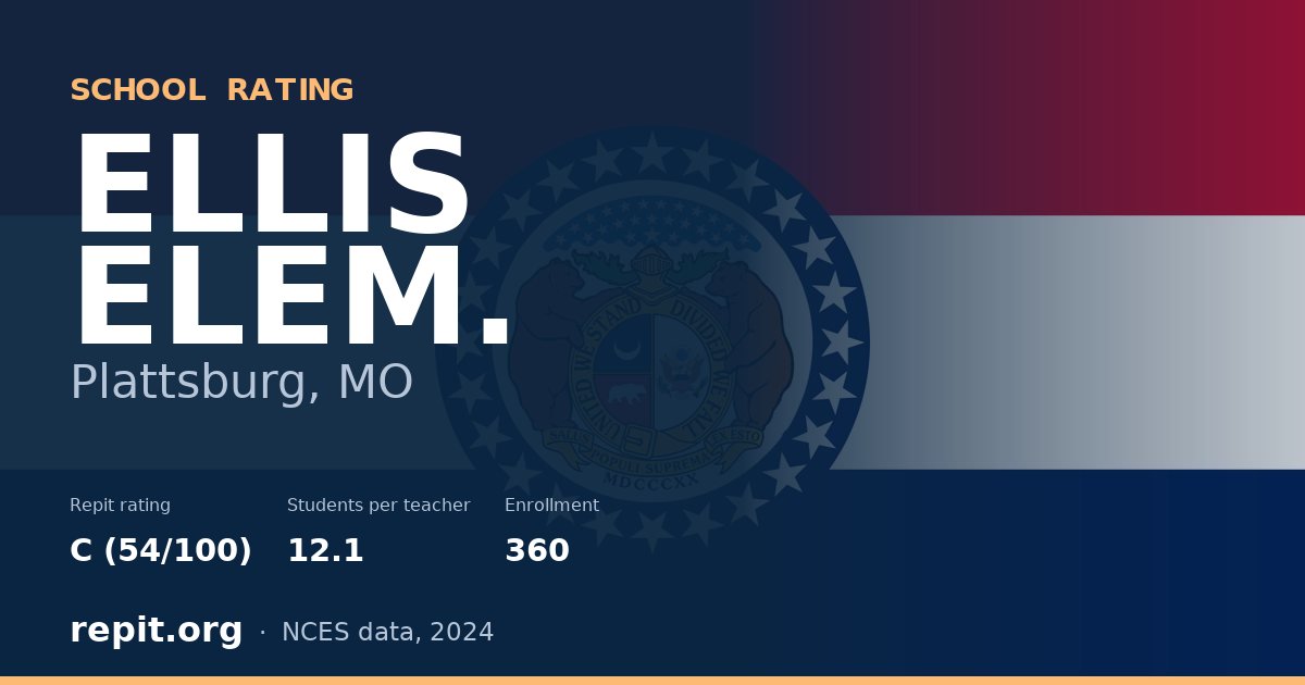 ELLIS ELEM., Plattsburg, MO — Repit school rating C (54/100)