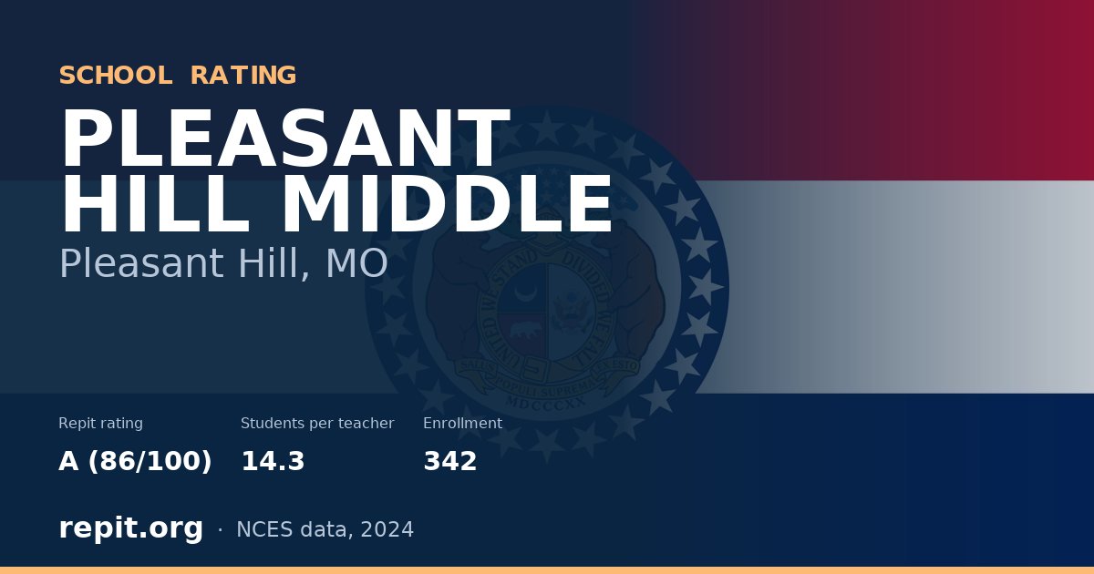 PLEASANT HILL MIDDLE, Pleasant Hill, MO — Repit school rating A (86/100)
