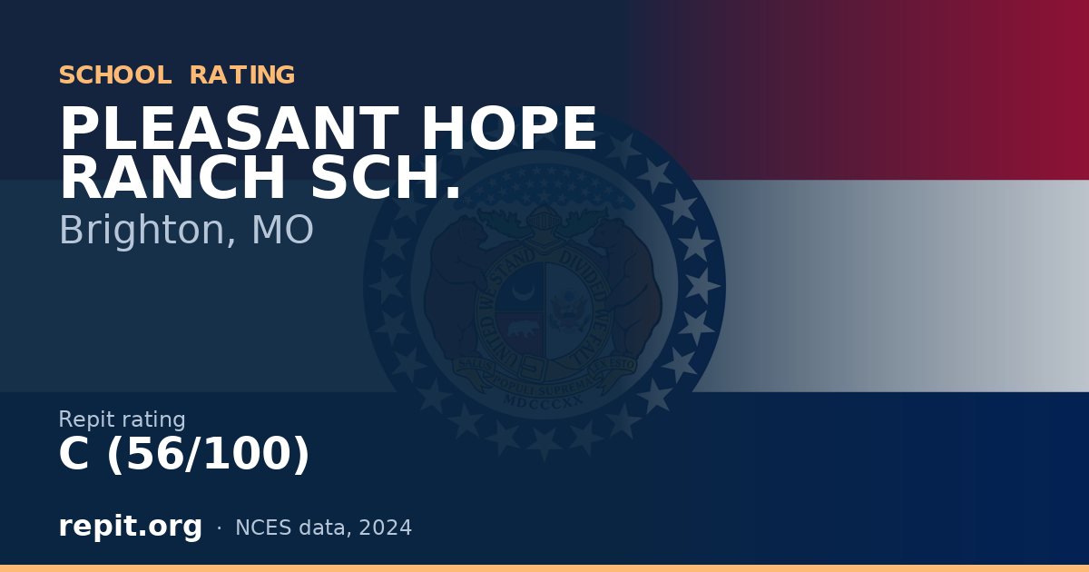 PLEASANT HOPE RANCH SCH., Brighton, MO — Repit school rating C (56/100)