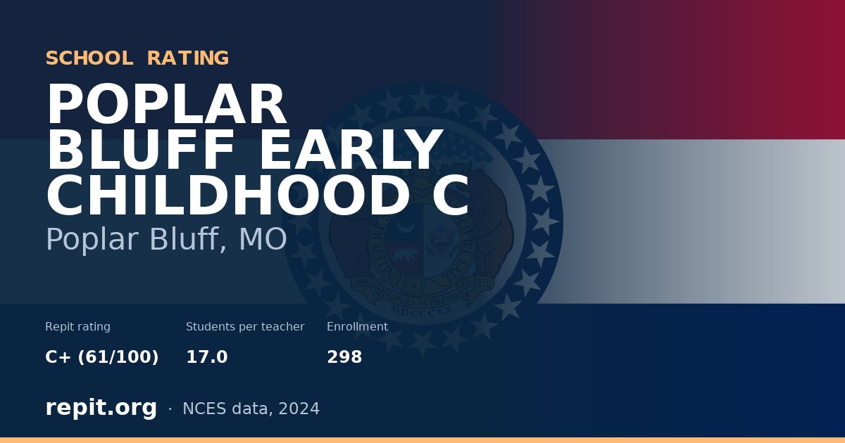 POPLAR BLUFF EARLY CHILDHOOD C, Poplar Bluff, MO — Repit school rating C+ (61/100)