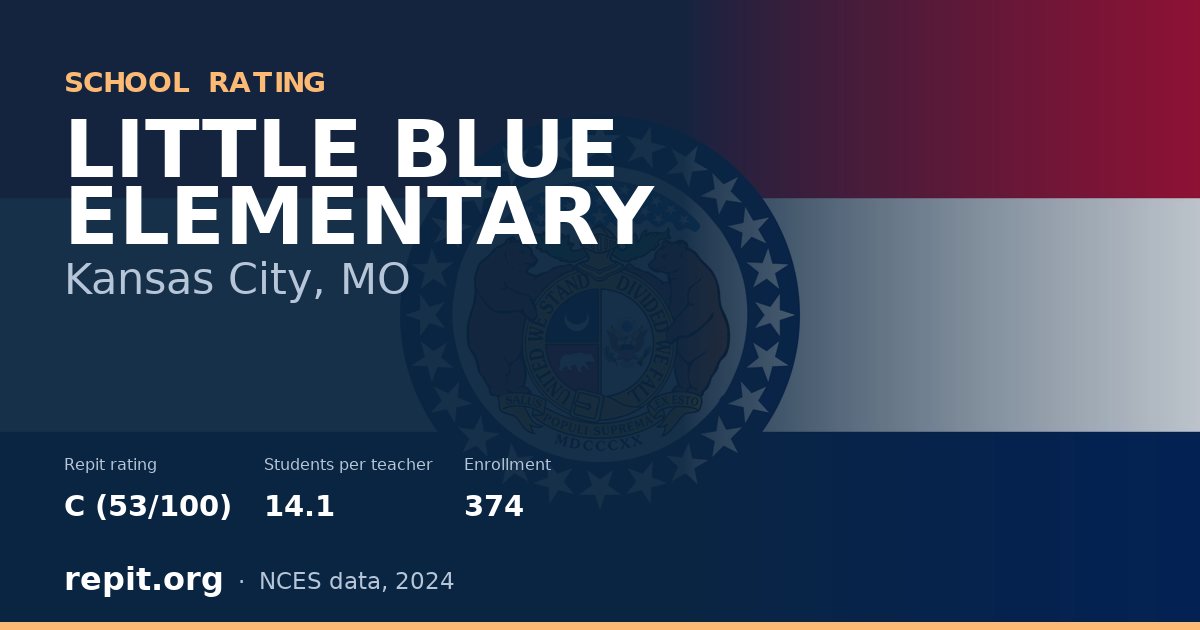 LITTLE BLUE ELEMENTARY, Kansas City, MO — Repit school rating C (53/100)
