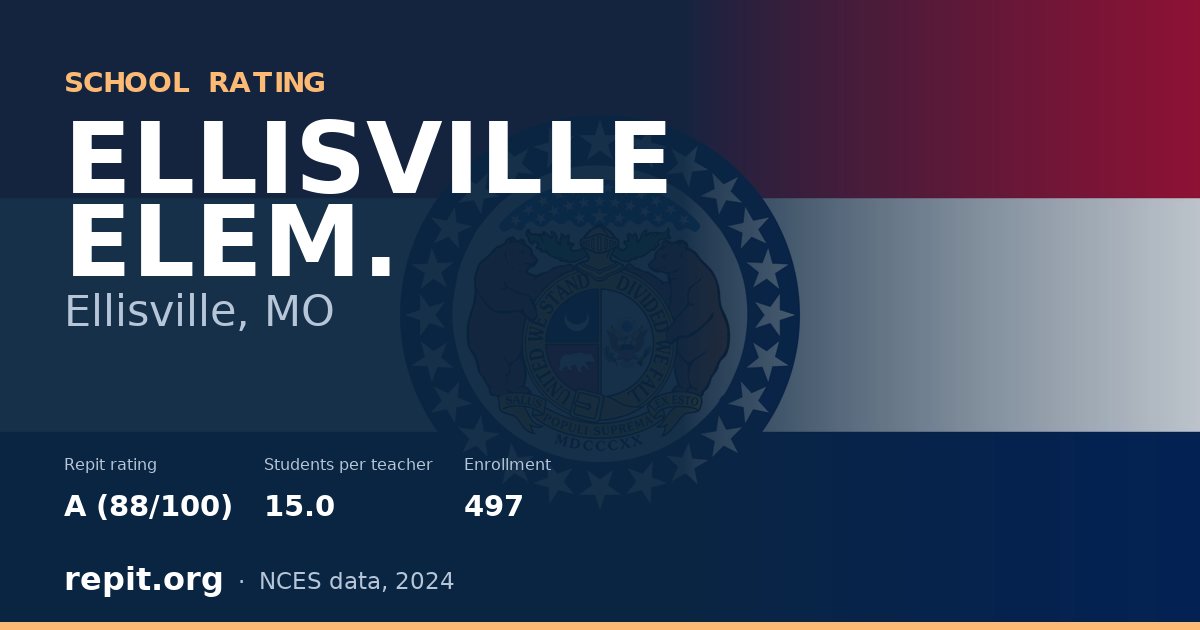 ELLISVILLE ELEM., Ellisville, MO — Repit school rating A (88/100)