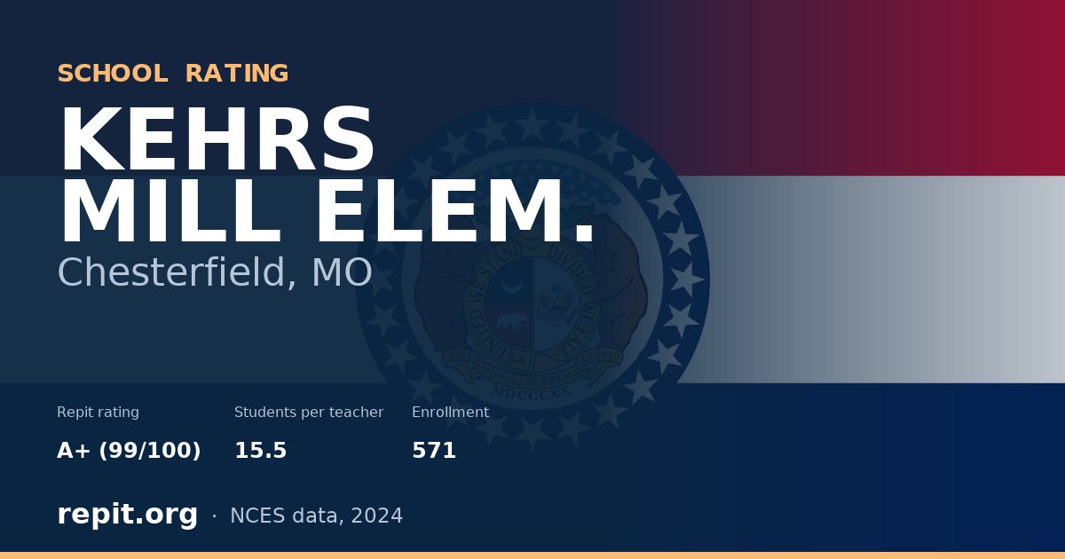 KEHRS MILL ELEM., Chesterfield, MO — Repit school rating A+ (99/100)