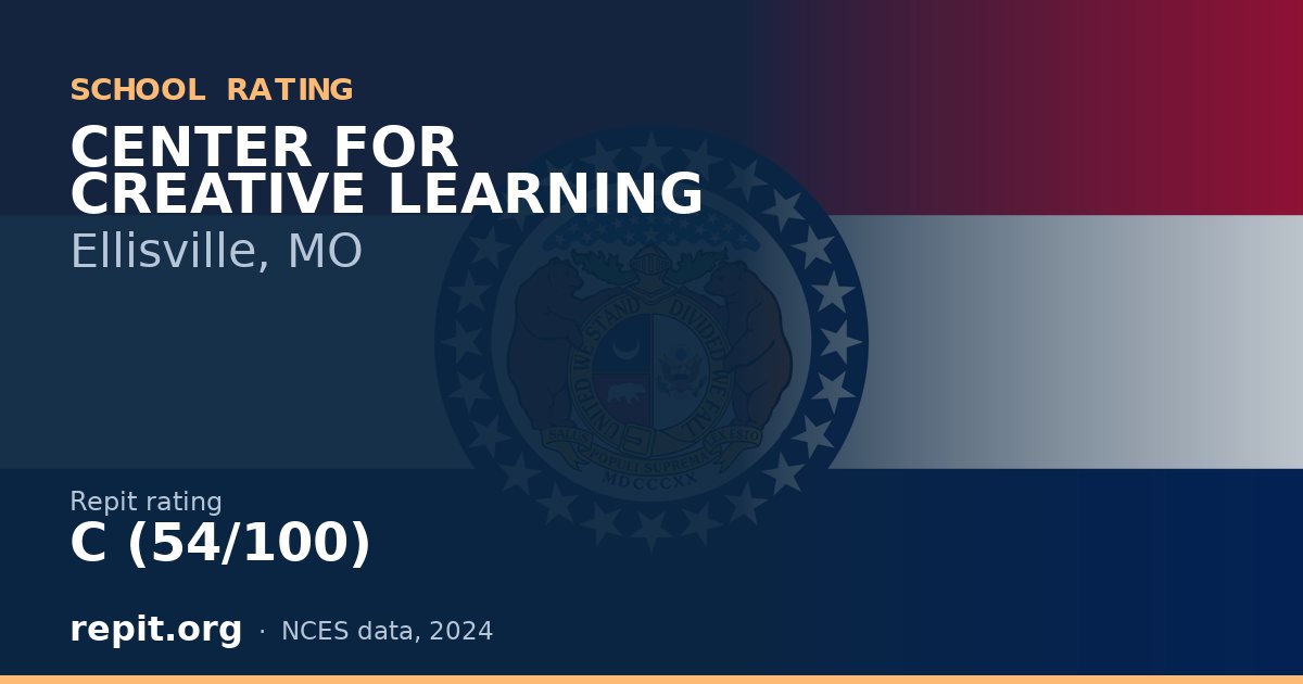 CENTER FOR CREATIVE LEARNING, Ellisville, MO — Repit school rating C (54/100)