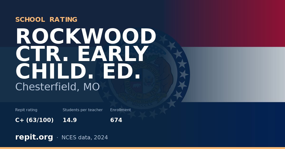 ROCKWOOD CTR. EARLY CHILD. ED., Chesterfield, MO — Repit school rating C+ (63/100)