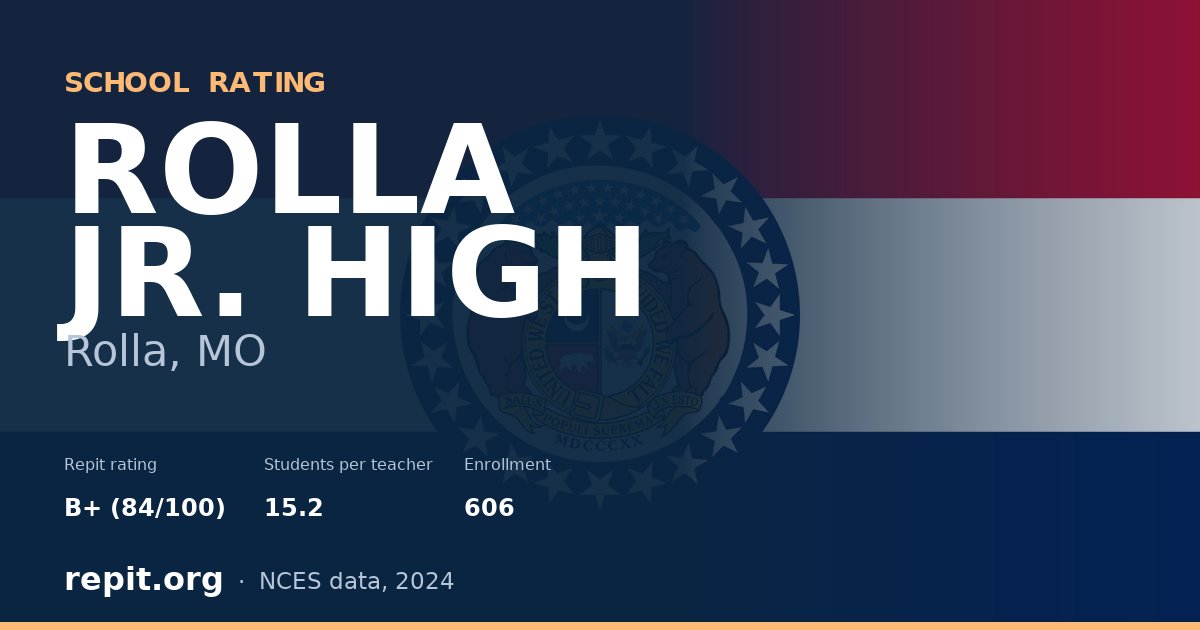 ROLLA JR. HIGH, Rolla, MO — Repit school rating B+ (84/100)