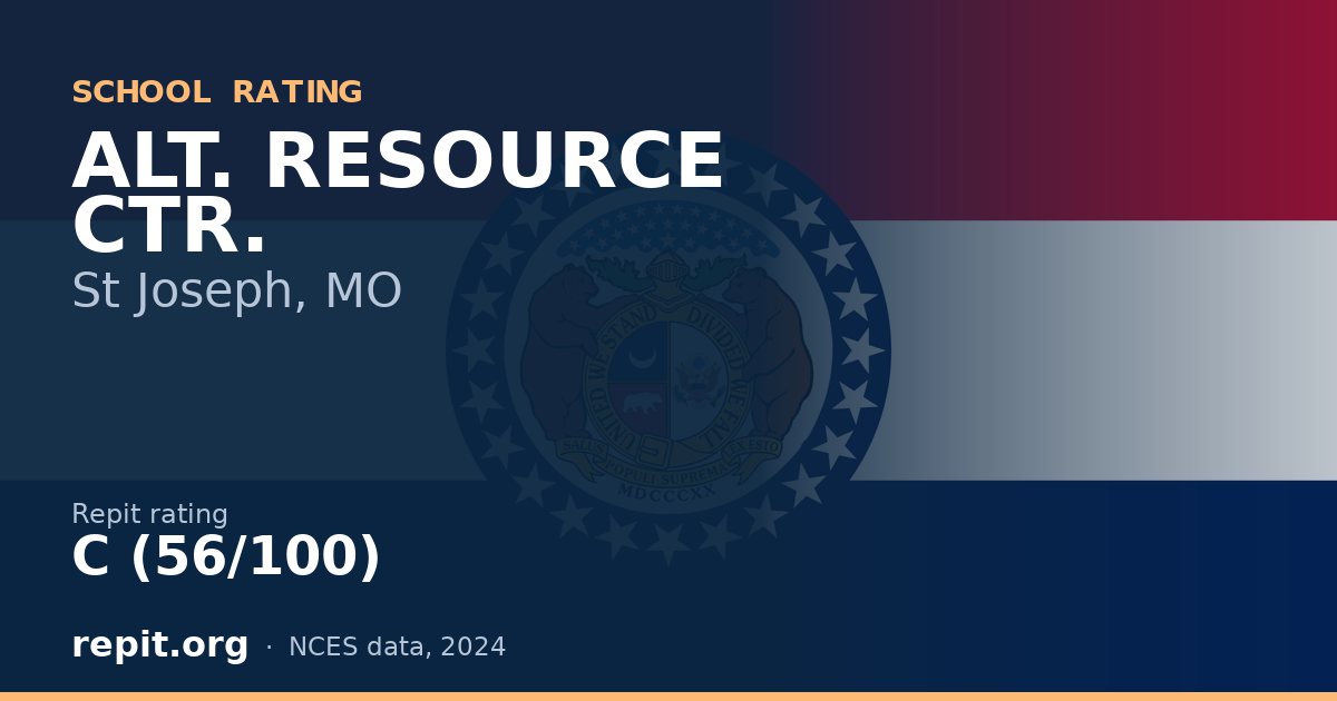 ALT. RESOURCE CTR., St Joseph, MO — Repit school rating C (56/100)
