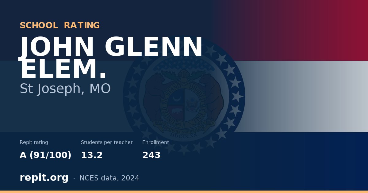 JOHN GLENN ELEM., St Joseph, MO — Repit school rating A (91/100)