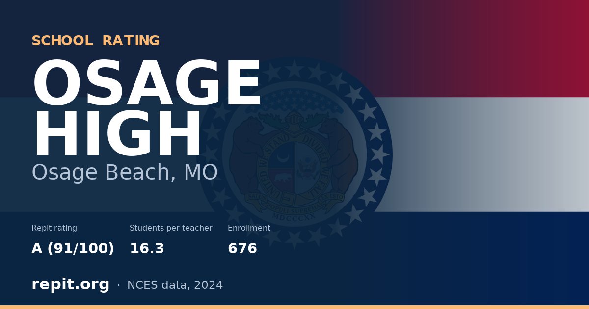 OSAGE HIGH, Osage Beach, MO — Repit school rating A (91/100)