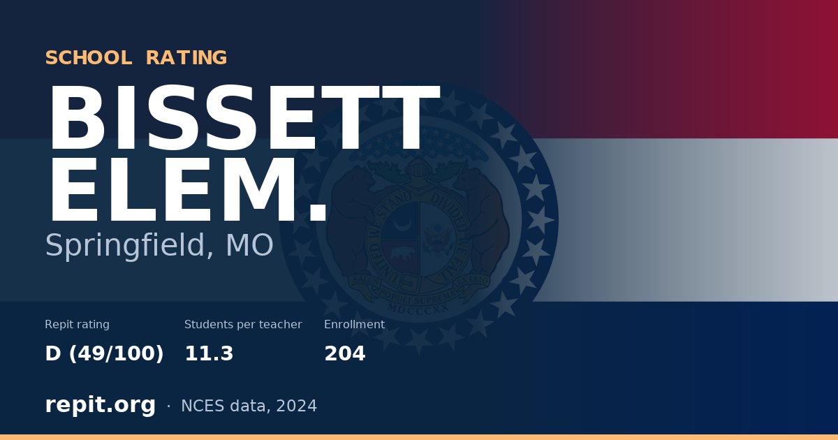 BISSETT ELEM., Springfield, MO — Repit school rating D (49/100)