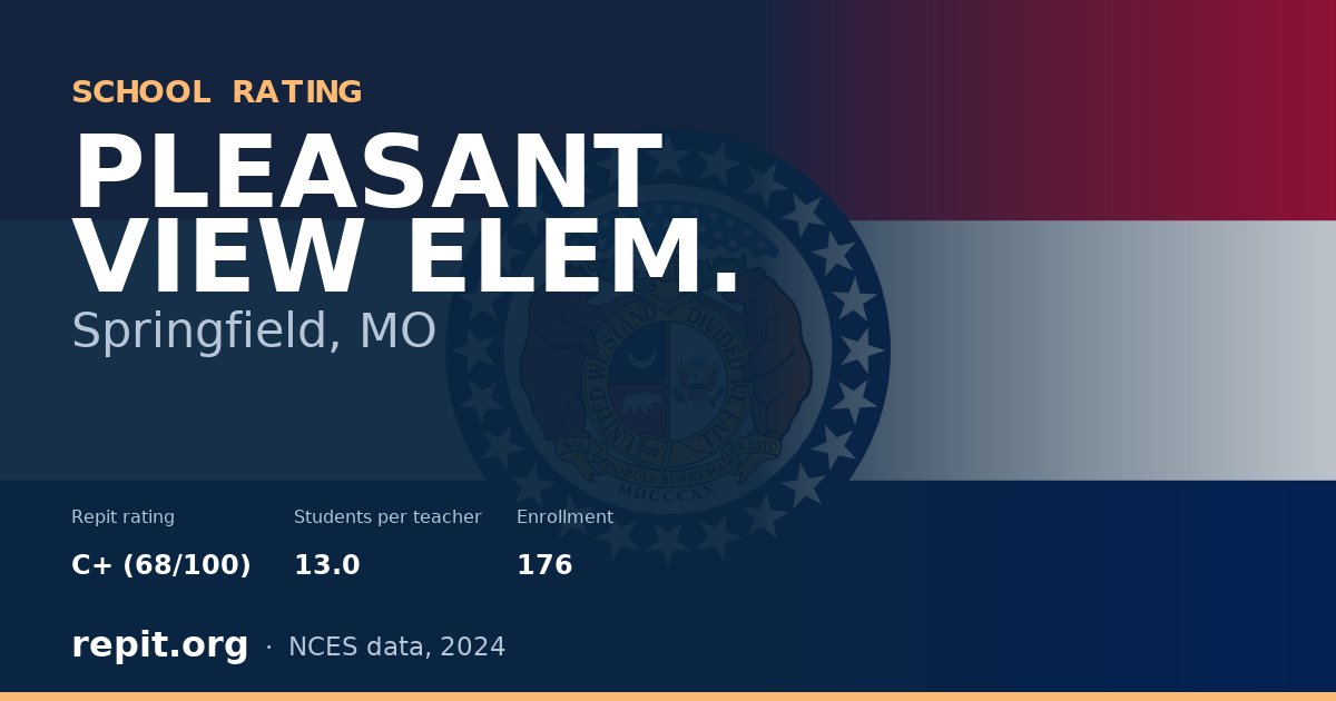 PLEASANT VIEW ELEM., Springfield, MO — Repit school rating C+ (68/100)