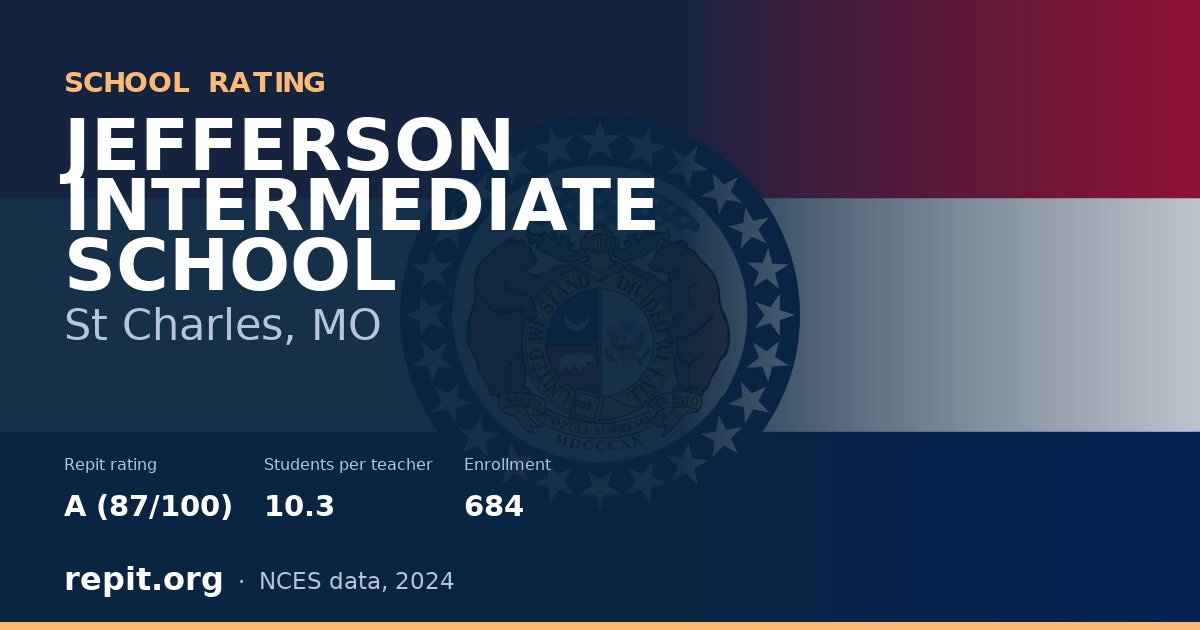 JEFFERSON INTERMEDIATE SCHOOL, St Charles, MO — Repit school rating A (87/100)